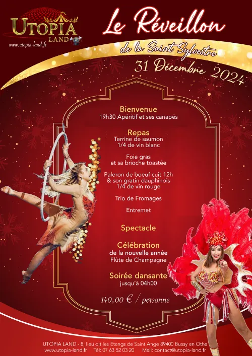 Reveillon Diner spectacle Utopia Land Bussy en Othe 31 12 2024.webp