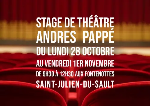 Stage Theatre Saint Julien du Sault 28 oct 1er nov 2024.webp