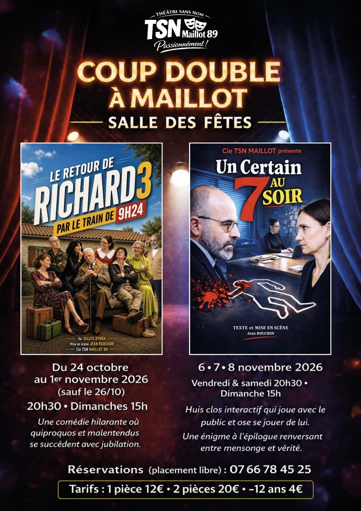 Le retour de Richard 3 par le train de 9h24 - Cie TSN Maillot 89 – Maillot (Salle des fêtes) (affiche de l’événement)