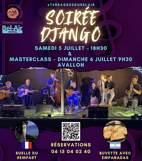 Soirée Django - Castel Swing XXL (et Master Class le dimanche) dans le cadre du Festival Terrasses du Bel-Air