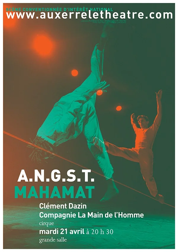 A.N.G.S.T. + Mahamat – Auxerre (Théâtre d'Auxerre) (affiche de l’événement)