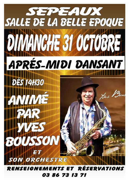 Après-midi dansant animé par Yves Bousson et son orchestre