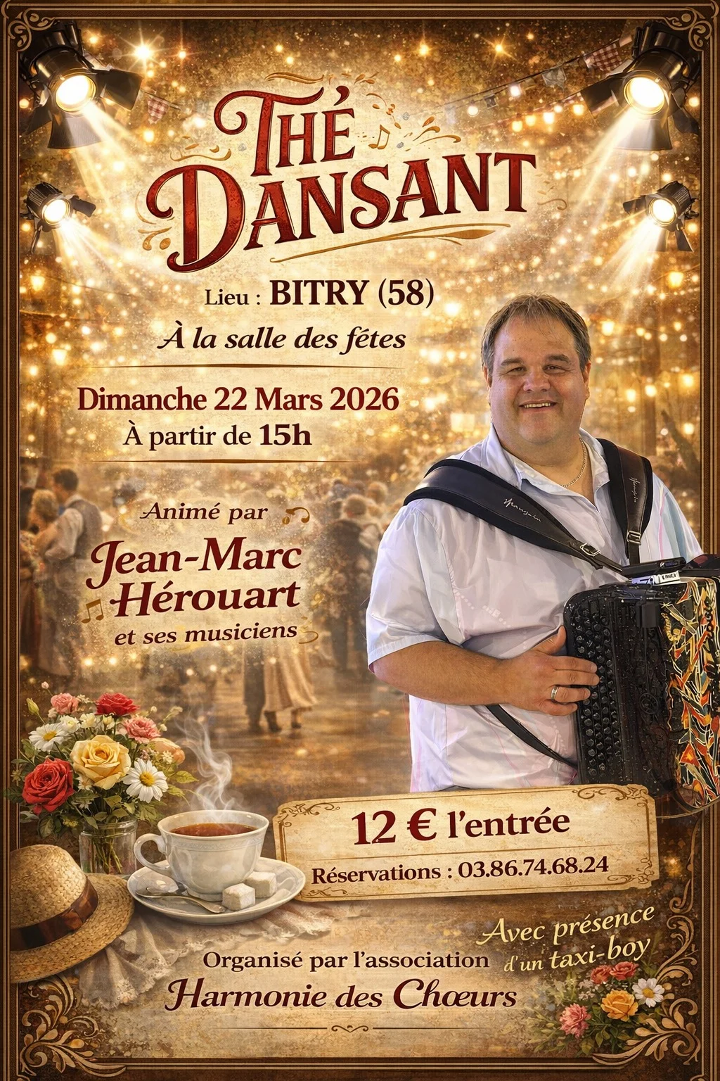 Après midi dansant – Bitry / Nièvre (Salle Claude Chazeau) (affiche de l’événement)