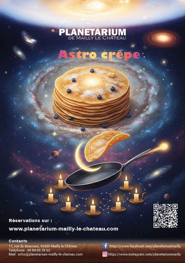 Astro crêpe – Mailly-le-Château (Planétarium - Espace nature du Beauvais) (affiche de l’événement)