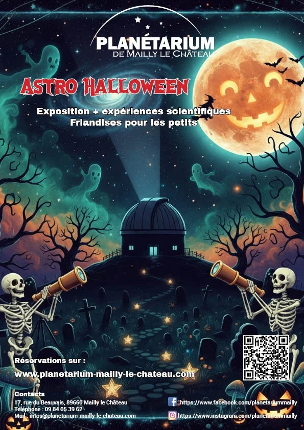 Astro Halloween – Mailly-le-Château (Planétarium - Espace nature du Beauvais) (affiche de l’événement)
