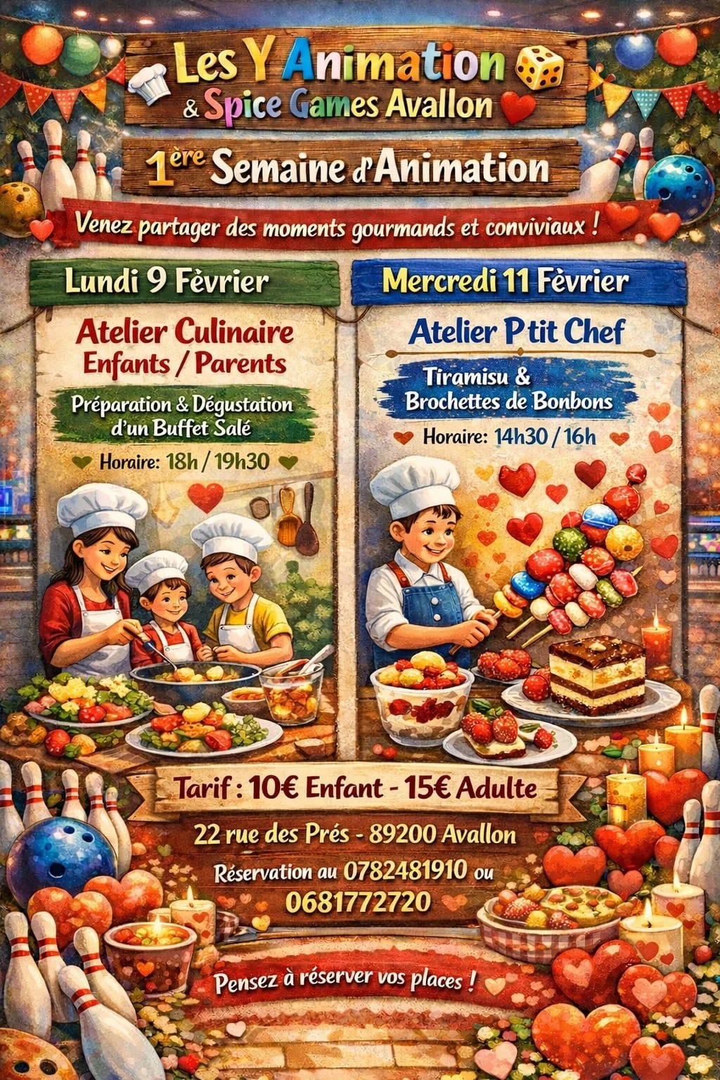 Atelier culinaire enfants/parents – Avallon (Spice games) (affiche de l’événement)
