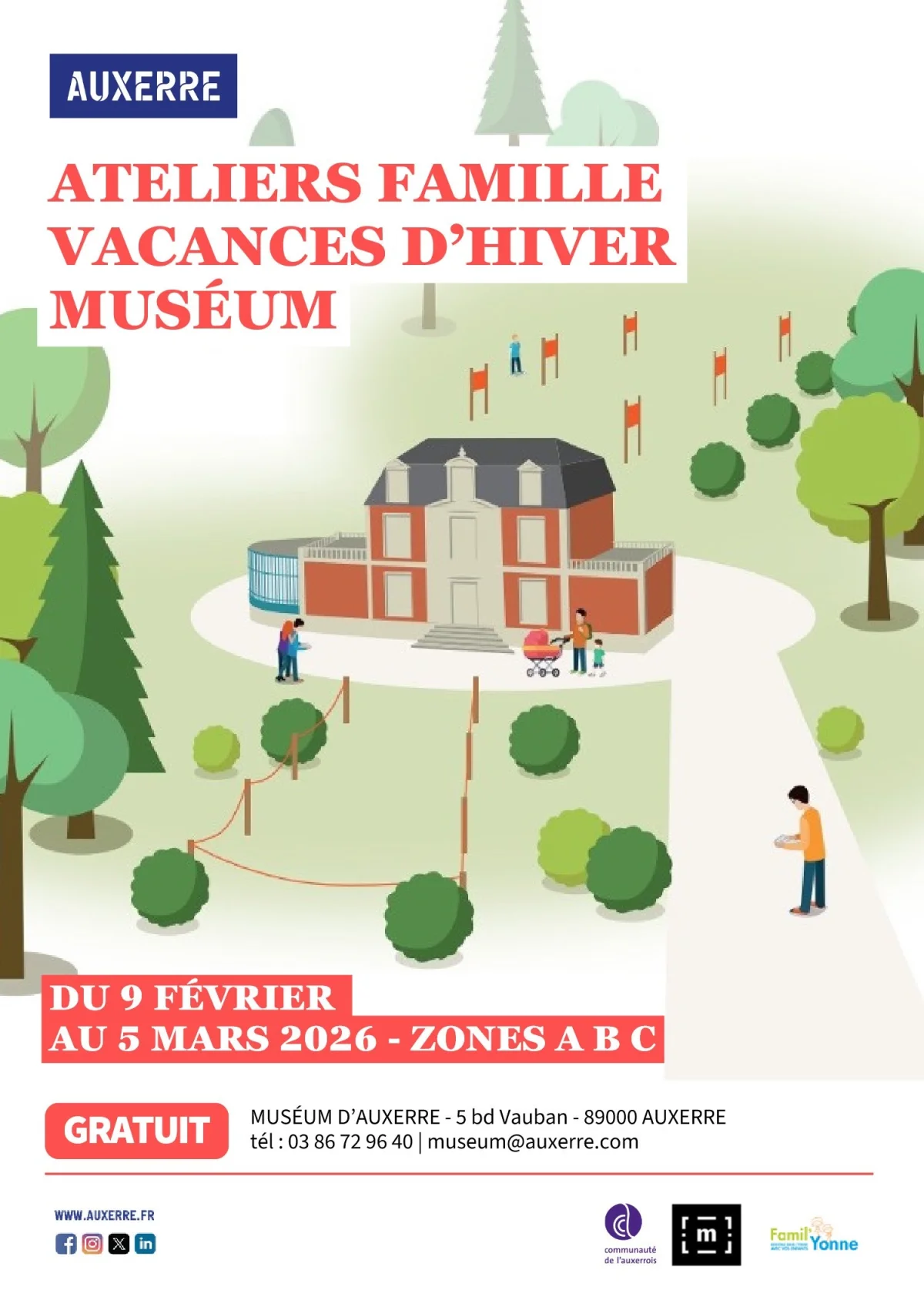 Ateliers familles d'hiver 2026 – Auxerre (Muséum) (affiche de l’événement)