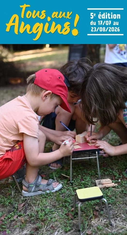 Les Epourquoipatistes : Ateliers épourquoipatistes (Animations pour défier les temps creux et les idées toutes faites pour enfants de 5 à 200 ans) dans le cadre du festival "Tous aux Angins !" – Tannerre-en-Puisaye (Lieu-dit Les Angins / sous chapiteau) (affiche de l’événement)