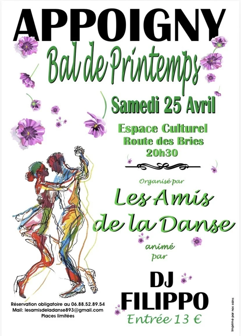 Bal de printemps (soirée dansante animée par DJ Filippo) – Appoigny (Espace culturel) (affiche de l’événement)