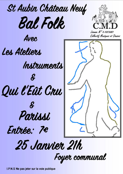 BAL FOLK avec Les Ateliers Instruments & Qui l'Eût Cru & Parissi