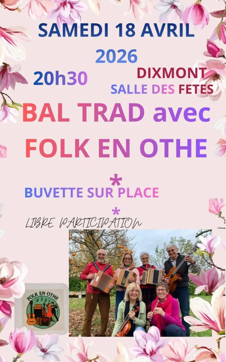 Bal folk – Dixmont (Salle des fêtes) (affiche de l’événement)