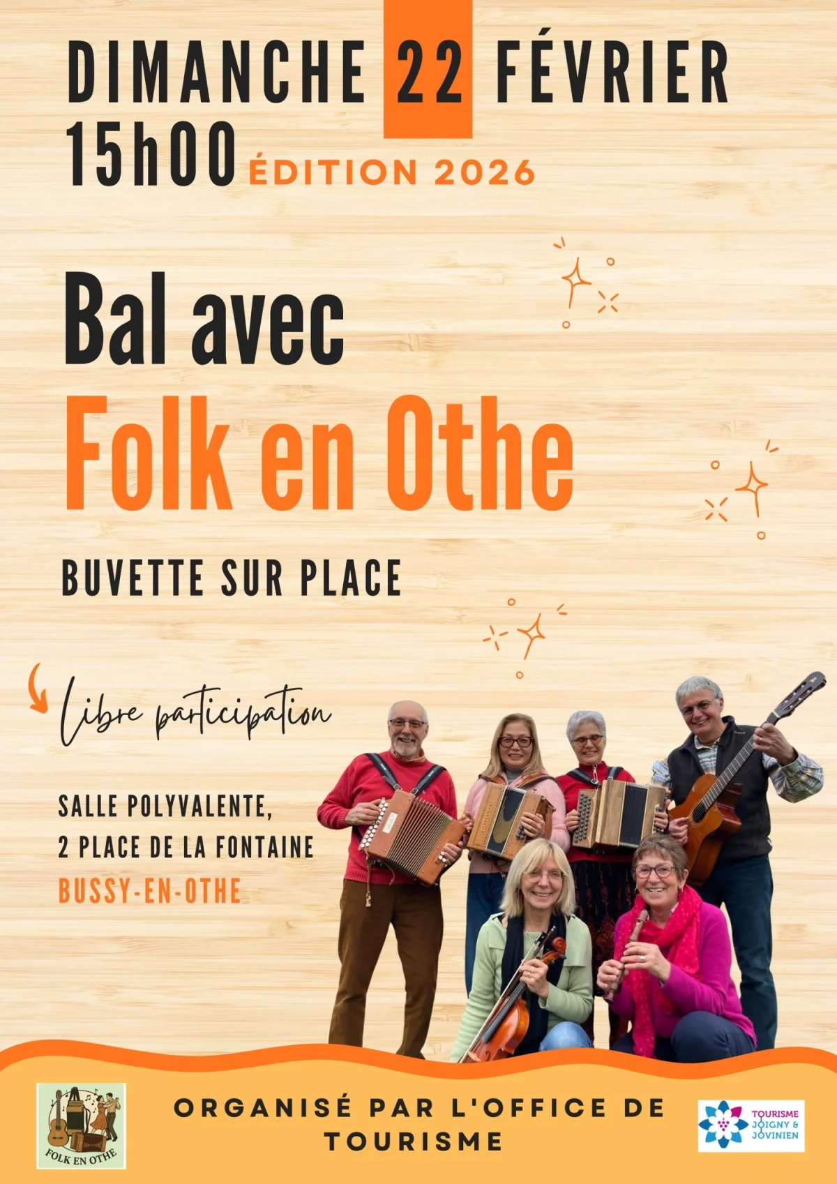 Bal folk – Bussy en Othe (salle polyvalente) (affiche de l’événement)