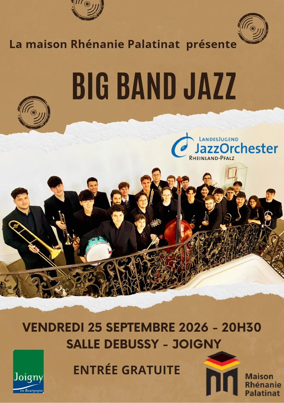 Big Band Jazz des jeunes de Rhénanie-Palatinat – Joigny (Salle Claude Debussy) (affiche de l’événement)