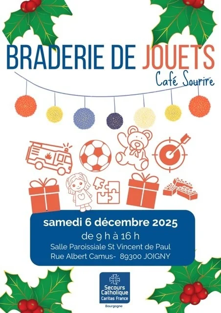Braderie de jouets – Joigny (Salle Paroissiale St Vincent de Paul) (affiche de l’événement)