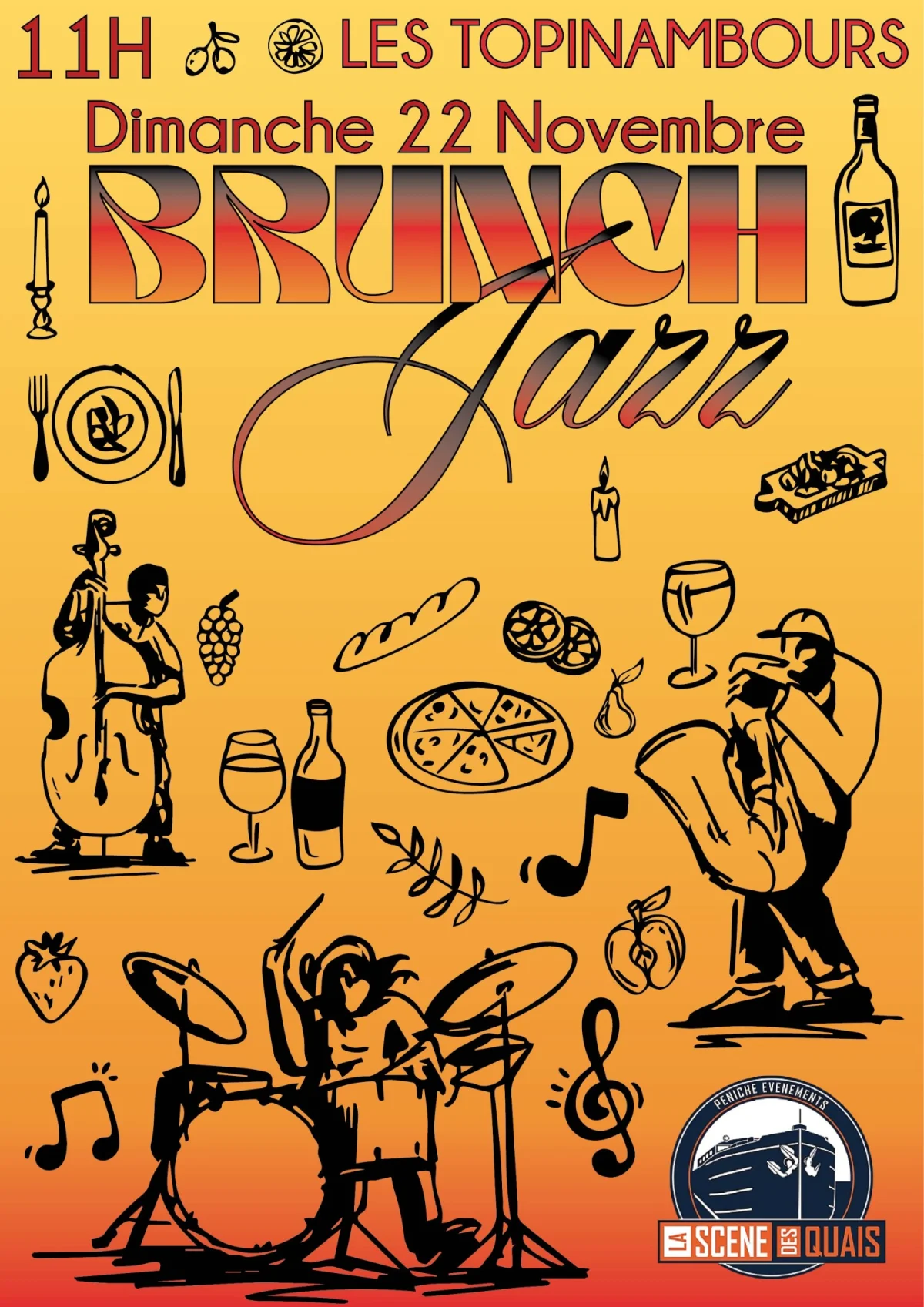 Brunch jazz - Les Topinambours – Auxerre (Théâtre La Scène des Quais) (affiche de l’événement)