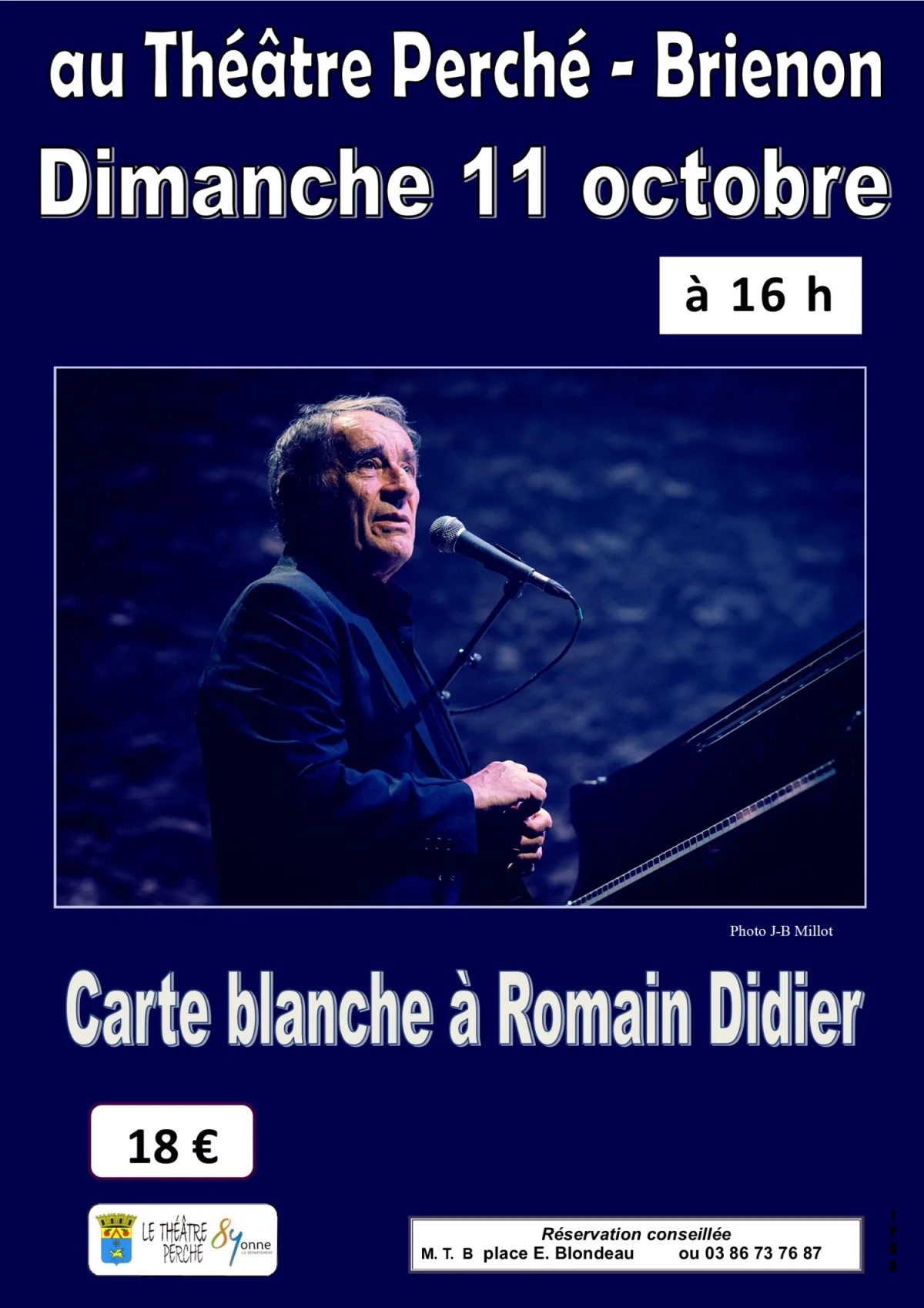 Carte blanche à Romain Didier – Brienon-sur-Armançon (Le Théâtre perché) (affiche de l’événement)