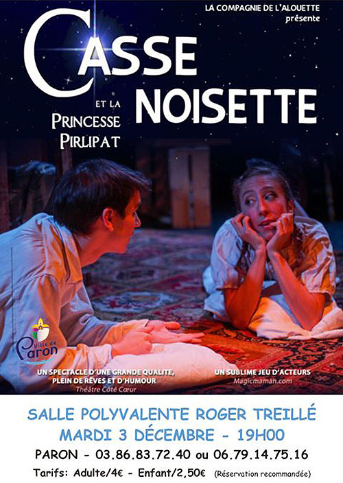 SPECTACLE : CASSE-NOISETTE ET LA PRINCESSE PIRLIPAT par la  Compagnie de l'Alouette