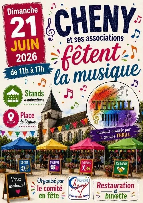Cheny fête la musique – Cheny (Centre) (affiche de l’événement)