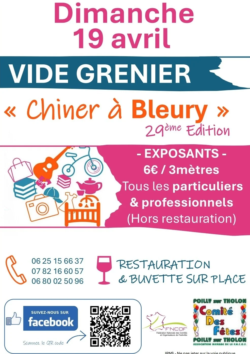 Chiner à Bleury – Poilly-sur-Tholon (Place de Bleury) (affiche de l’événement)