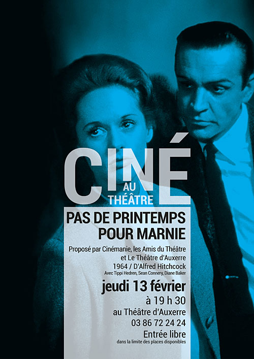 CINE AU THEATRE : PAS DE PRINTEMPS POUR MARNIE / film d'Alfred Hitchcock, 1964