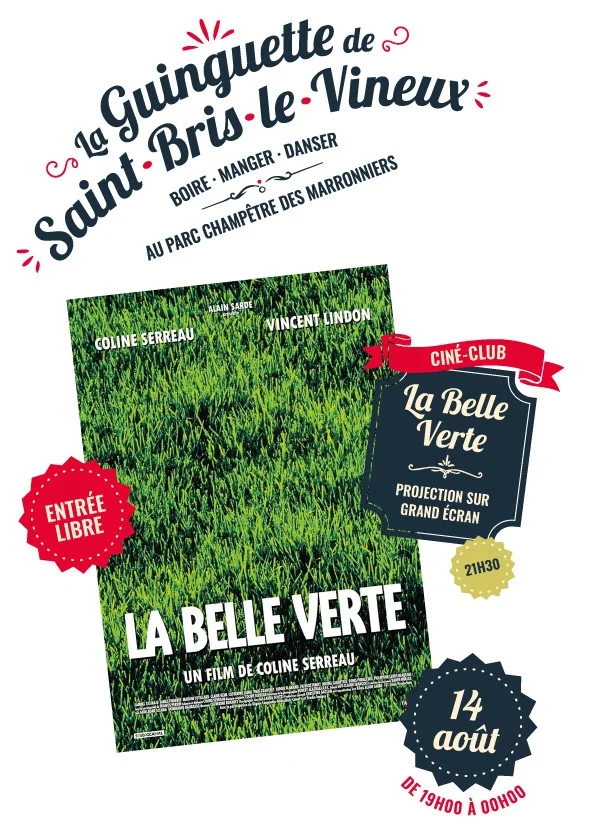 Cinéma en plein air – Saint-Bris-le-Vineux (La Guinguette - Parc Champêtre des Marronniers) (affiche de l’événement)