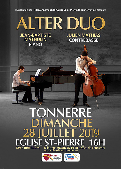 CONCERT avec ALTER DUO (musique classique) par Jean-Baptiste (piano) et Julien Mathias (contrebasse)
