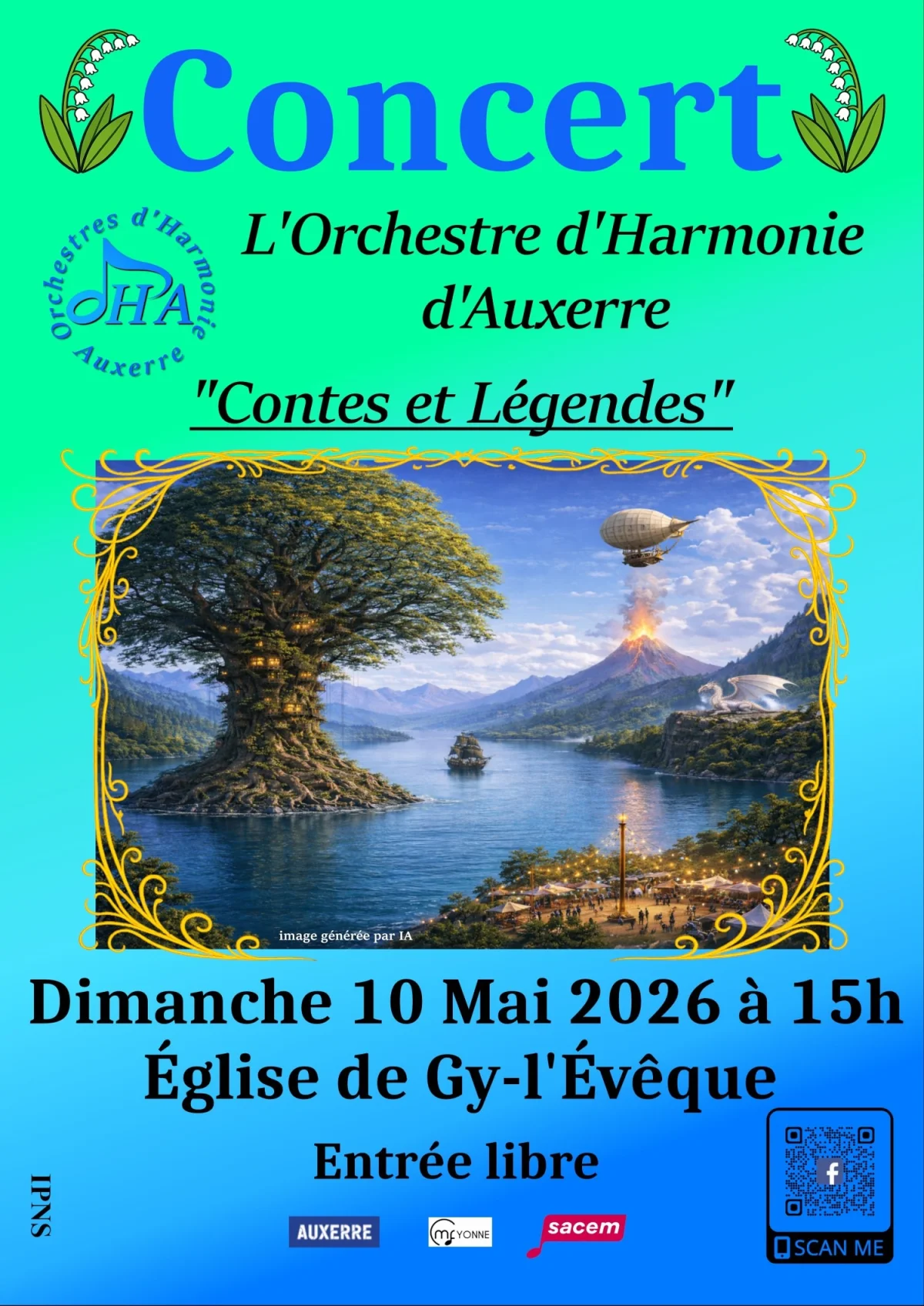 Concert "Contes et légendes" – Gy l'évêque (Eglise) (affiche de l’événement)