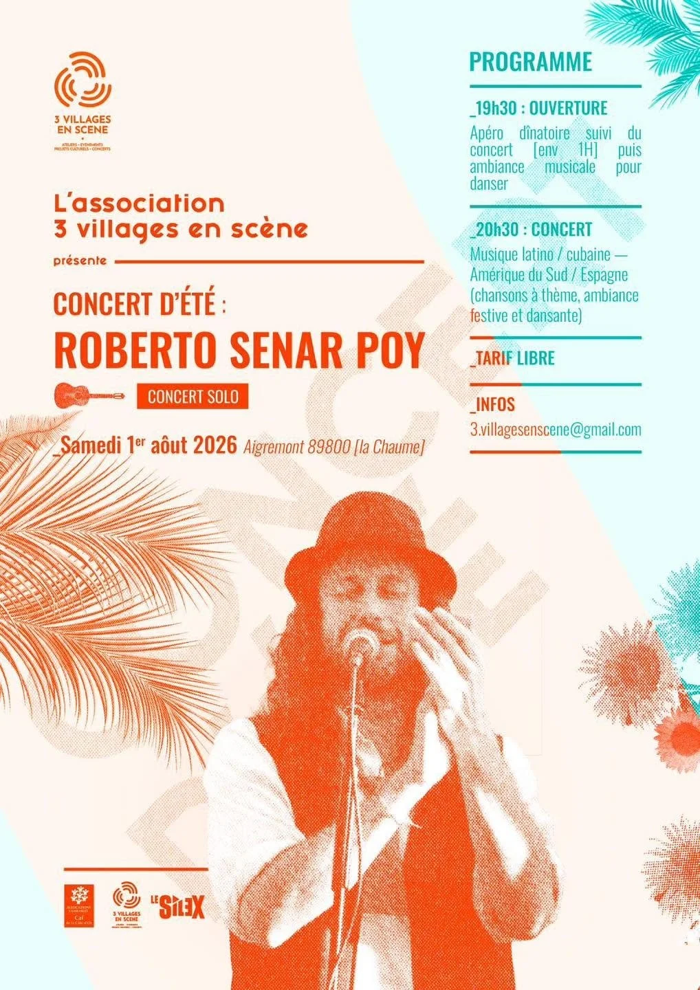 Concert d'été de Roberto Senar Poy – Aigremont (Les Chaumes) (affiche de l’événement)