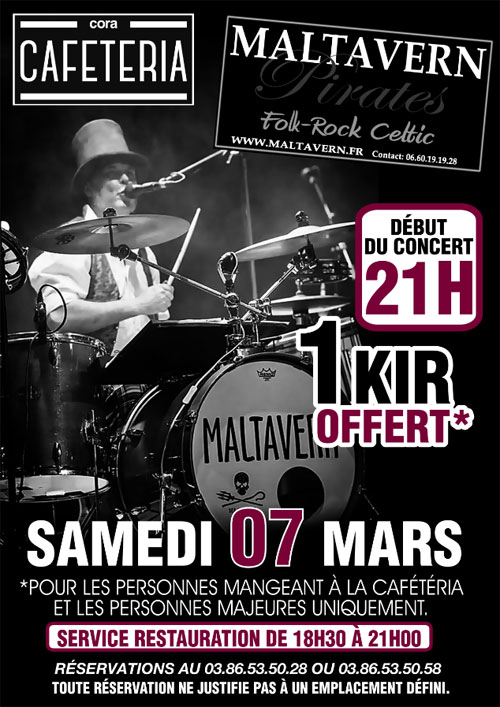 SOIREE DANSANTE ET CONCERT avec MALTAVERN (Folk-Rock Celtique)