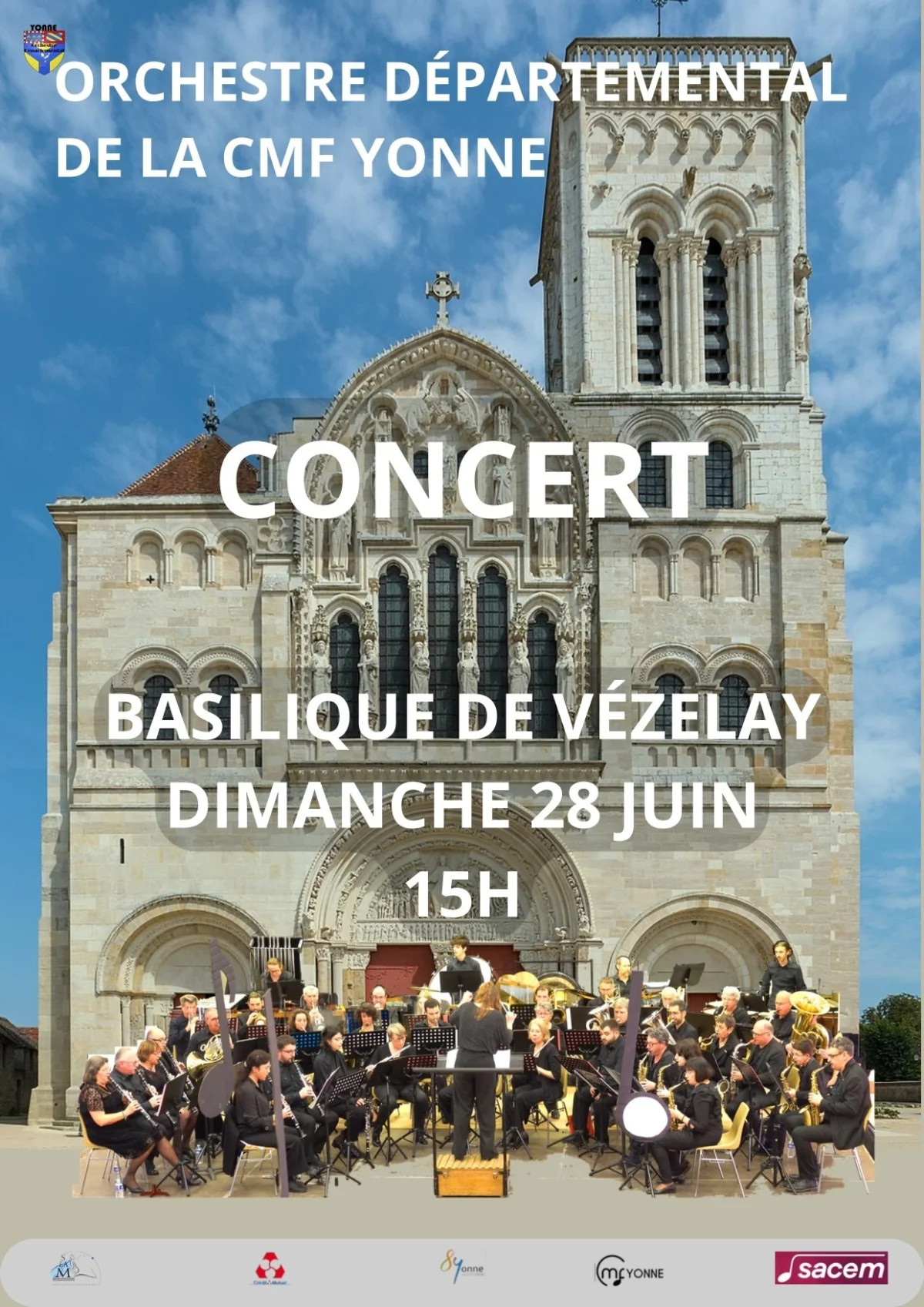Concert de l'orchestre départemental de la CMF Yonne – Vézelay (Basilique de Vézelay) (affiche de l’événement)