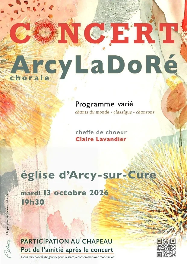 Concert de la chorale Arcyladore dans l'église d'Arcy – Arcy-sur-Cure (Église) (affiche de l’événement)