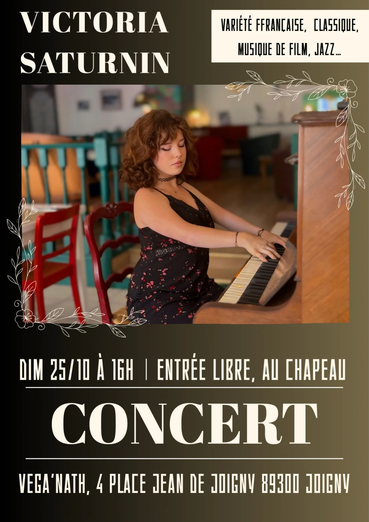 Concert de piano – Joigny (Vega'Nath) (affiche de l’événement)