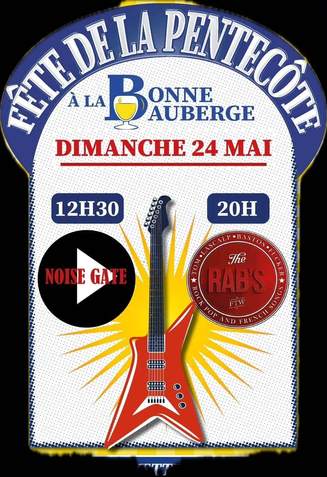 Concert des Noise Gate / Fête de la Pentecôte – Danemoine (A la bonne auberge) (affiche de l’événement)
