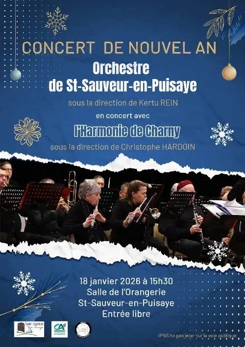 Concert du nouvel an avec l'Orchestre de St Sauveur et Charny – Saint-Sauveur-en-Puisaye (Salle de l'Orangerie) (affiche de l’événement)