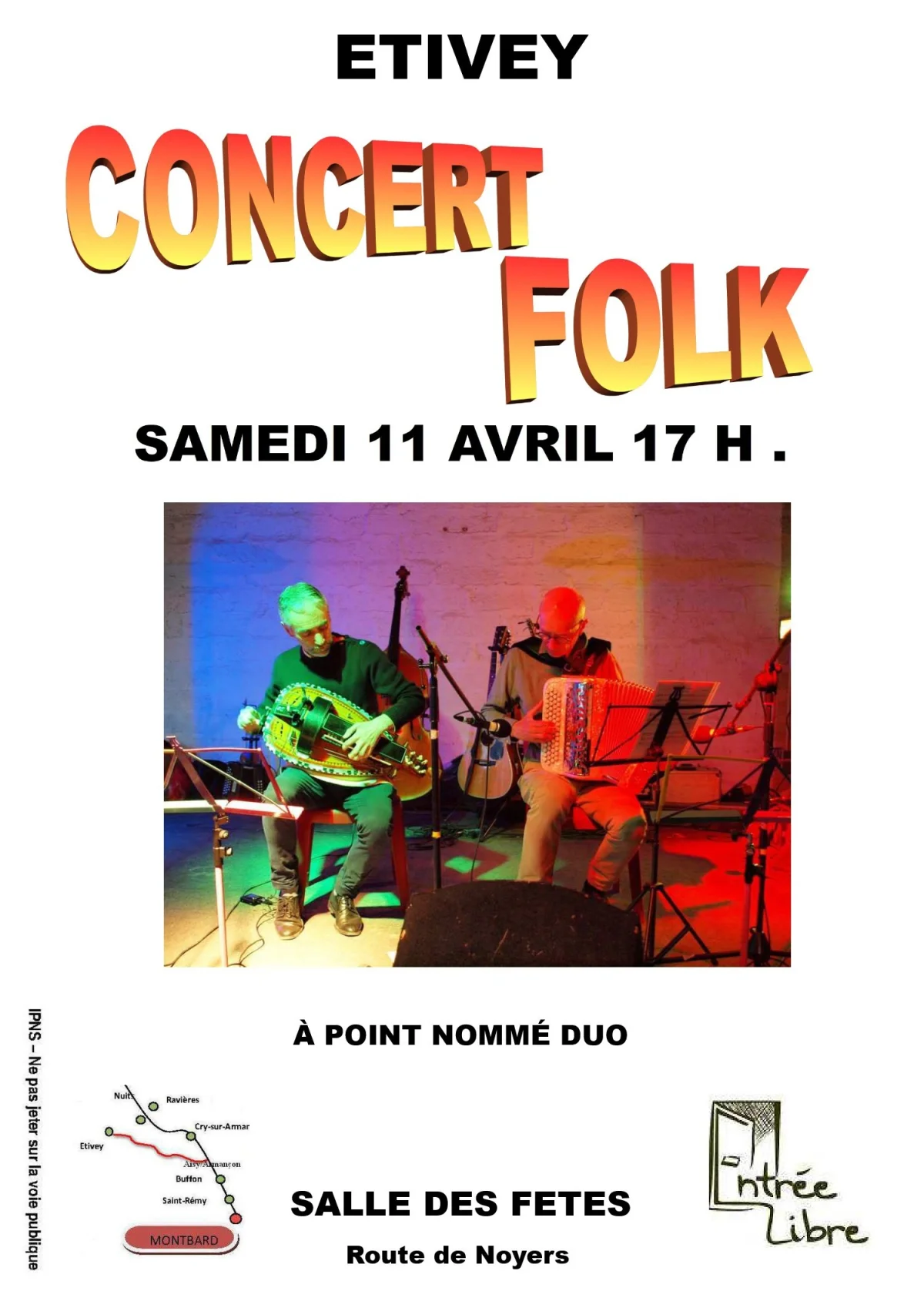 Concert Folk – Etivey (salle des fêtes) (affiche de l’événement)