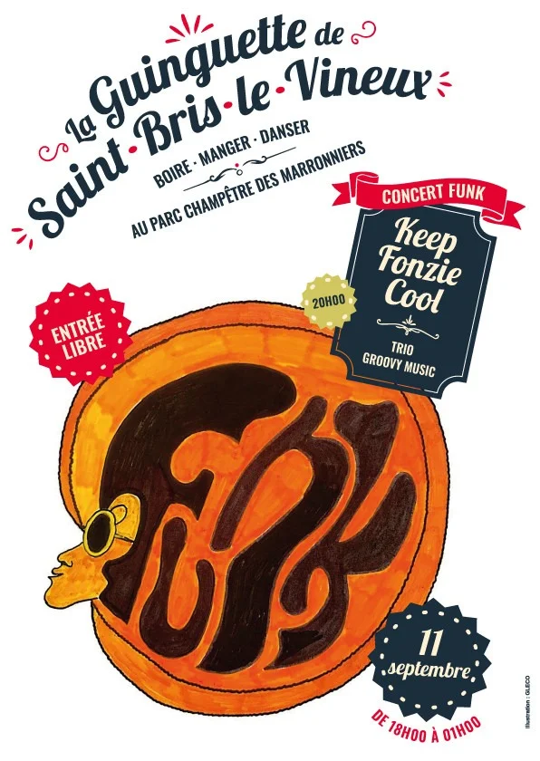Concert funk : Keep Fonzie Cool – Saint-Bris-le-Vineux (La Guinguette - Parc Champêtre des Marronniers) (affiche de l’événement)