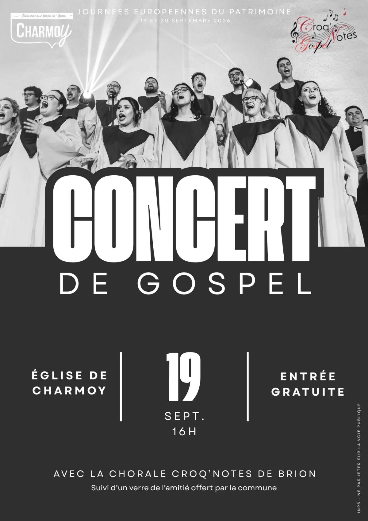 Concert gospel – Charmoy (Église Saint-Mammès) (affiche de l’événement)