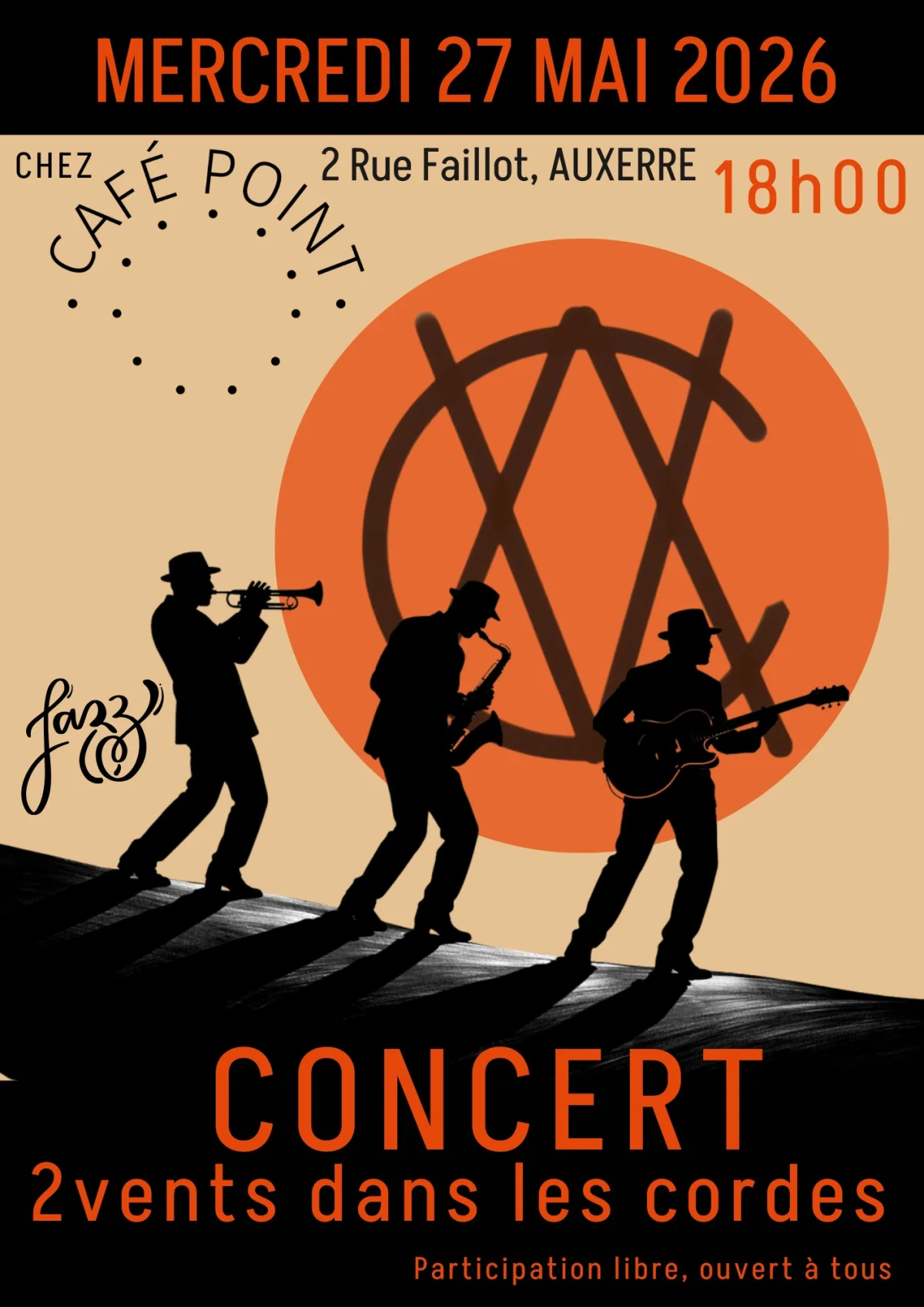 Concert Jazz au Café Point – Auxerre (Café Point / 2bis rue faillot) (affiche de l’événement)