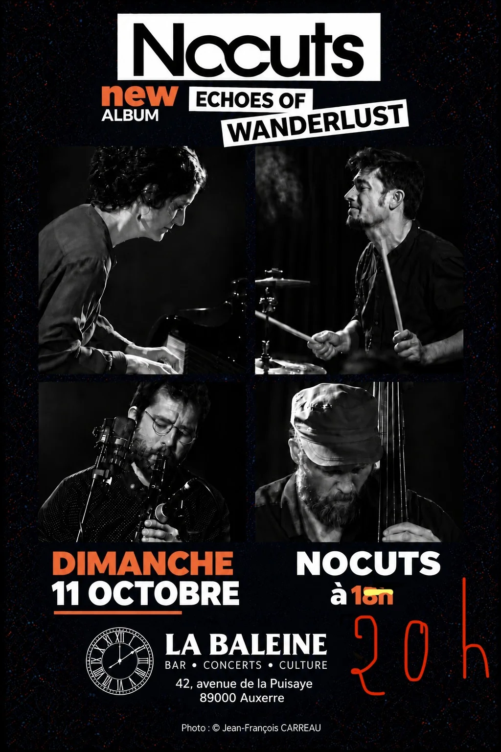 Concert de jazz avec NoCuts – Auxerre (La Baleine) (affiche de l’événement)