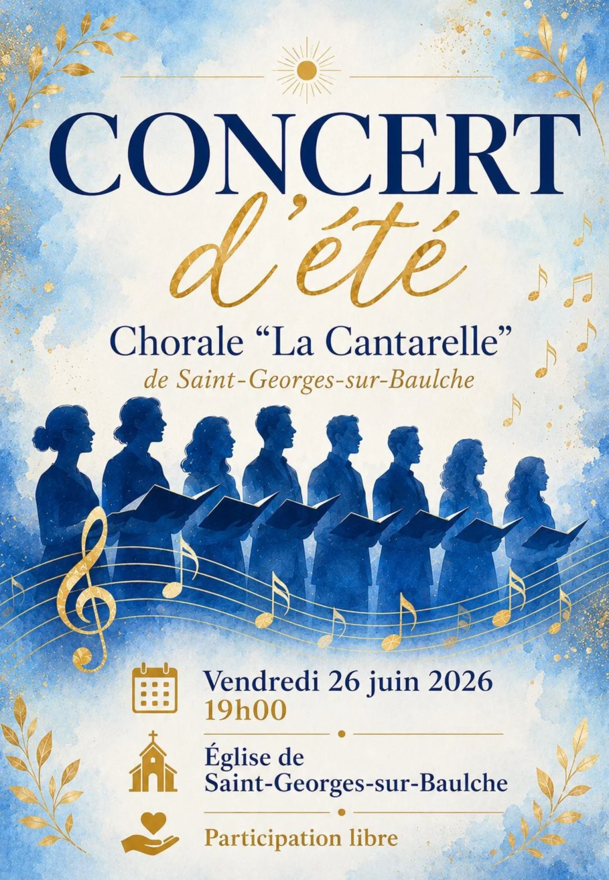 Annulé // Concert La Cantarelle. Chorale à capella / Chants sacrés, Renaissance, contemporains. – Saint Georges sur Baulche (Eglise) (affiche de l’événement)