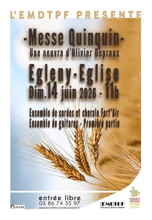 Concert "Messe Quinquin" – Egleny (Eglise) (affiche de l’événement)