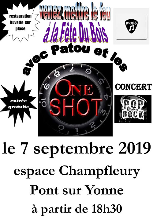 CONCERT avec ONE SHOT (pop-rock) dans le cadre de la FETE DU BOIS