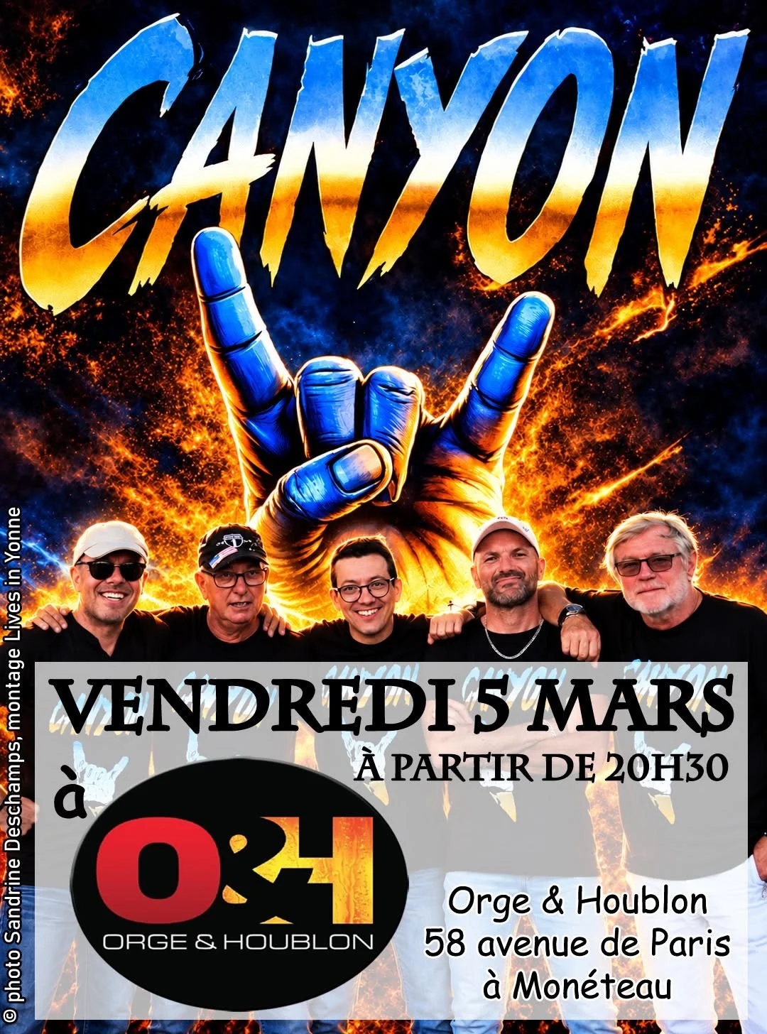 Concert rock avec le groupe Canyon – Moneteau (Orge et Houblon) (affiche de l’événement)