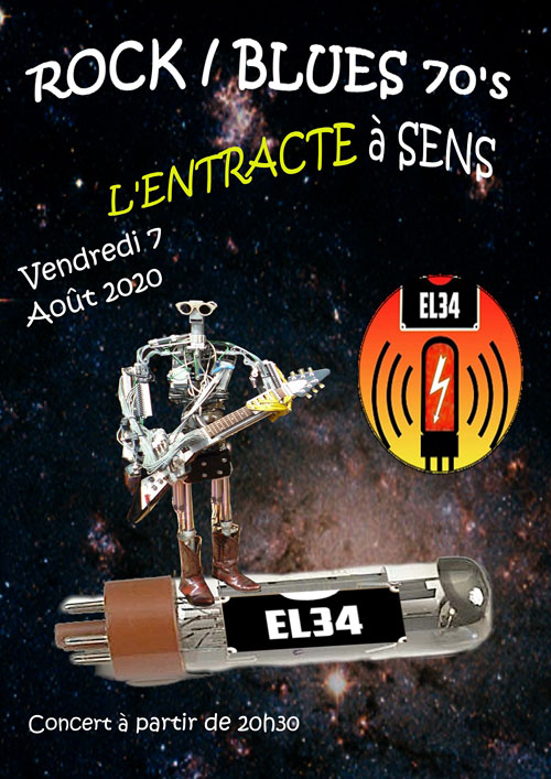 CONCERT : Soirée Rock / Blues 70's avec le groupe EL34 (reprises)