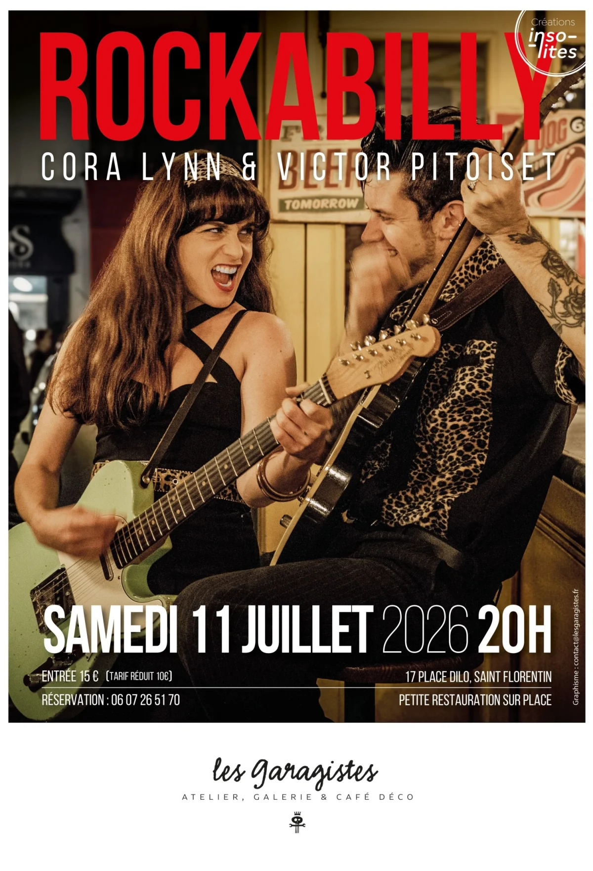 Concert Rockabilly – Saint Florentin  (Les Garagistes) (affiche de l’événement)
