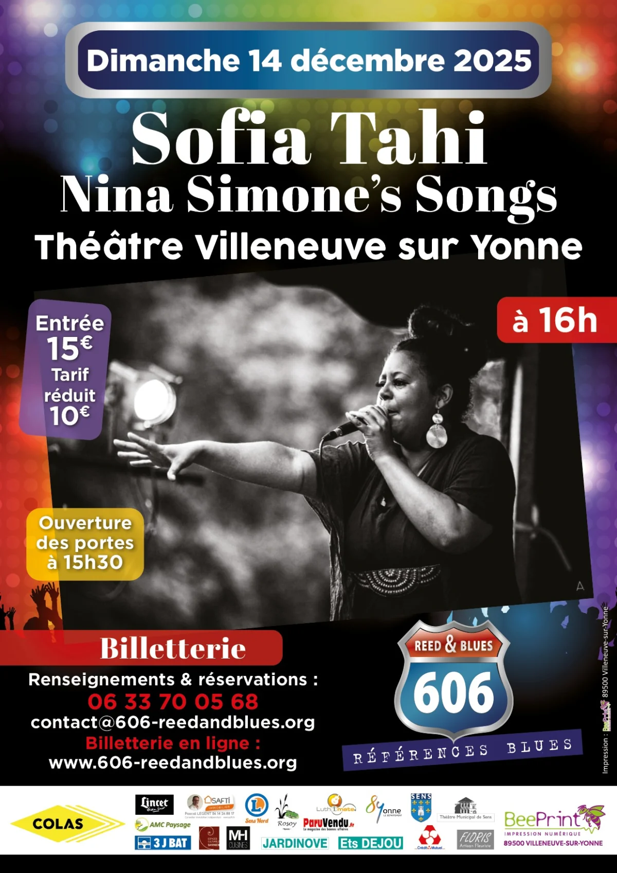 Concert avec Sofia Tahi - Nina Simone’s Songs – Villeneuve-sur-Yonne (Théâtre) (affiche de l’événement)