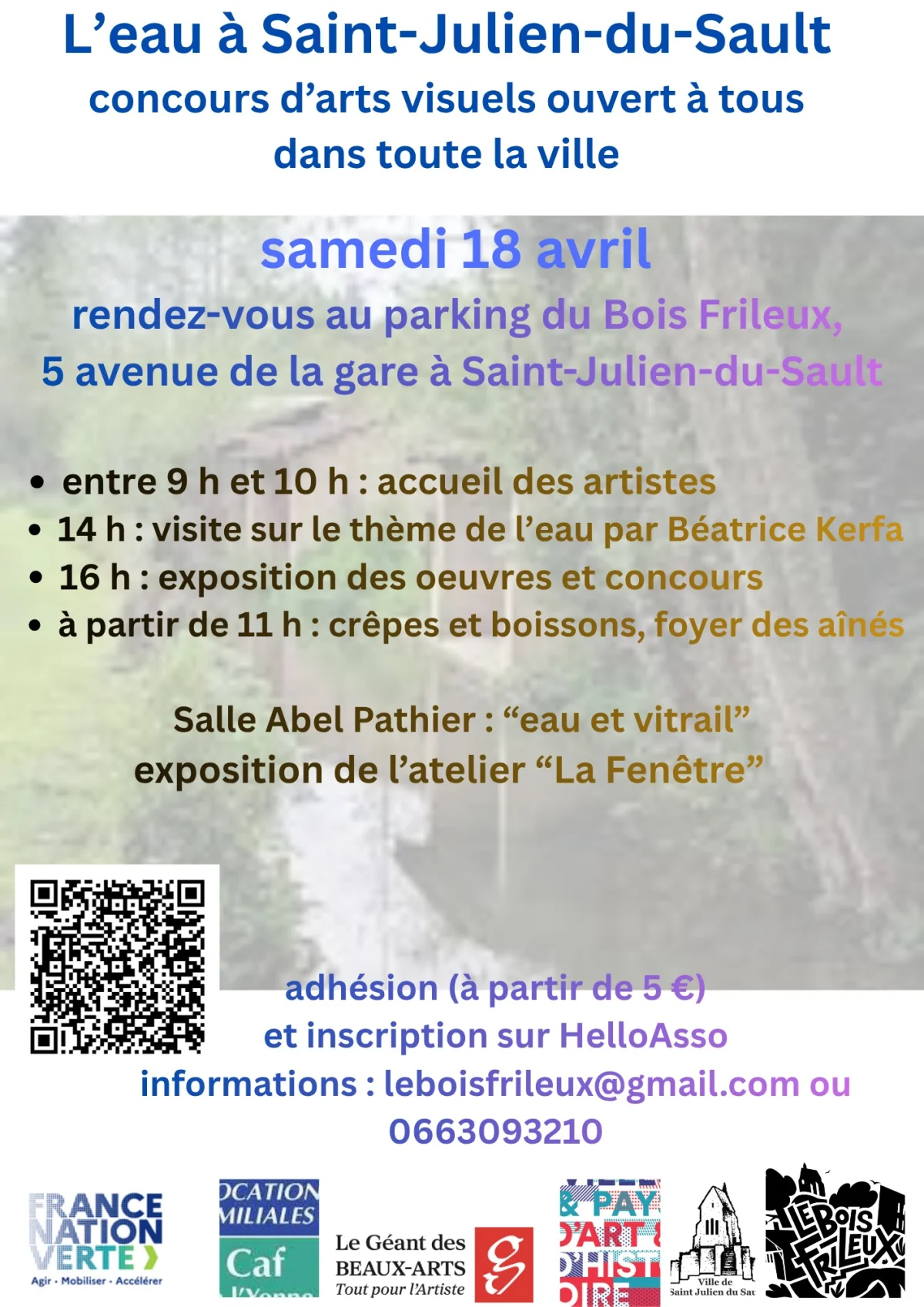 Concours artistique : l'eau à Saint-Julien-du-Sault – Saint Julien du Sault (parking du Bois Frileux) (affiche de l’événement)