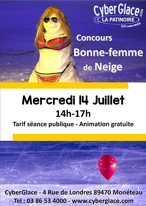 Concours de Bonne-femme de Neige – Monéteau (Patinoire Cyberglace) (affiche de l’événement)