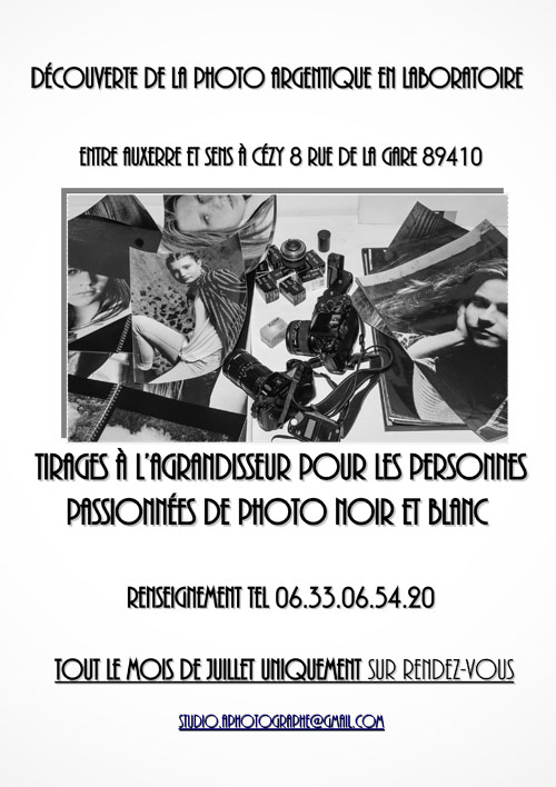 INITIATION A LA PHOTOGRAPHIE ARGENTIQUE NOIR ET BLANC EN LABORATOIRE (Venez découvrir comment développer un tirage noir et blanc à l'agrandisseur)