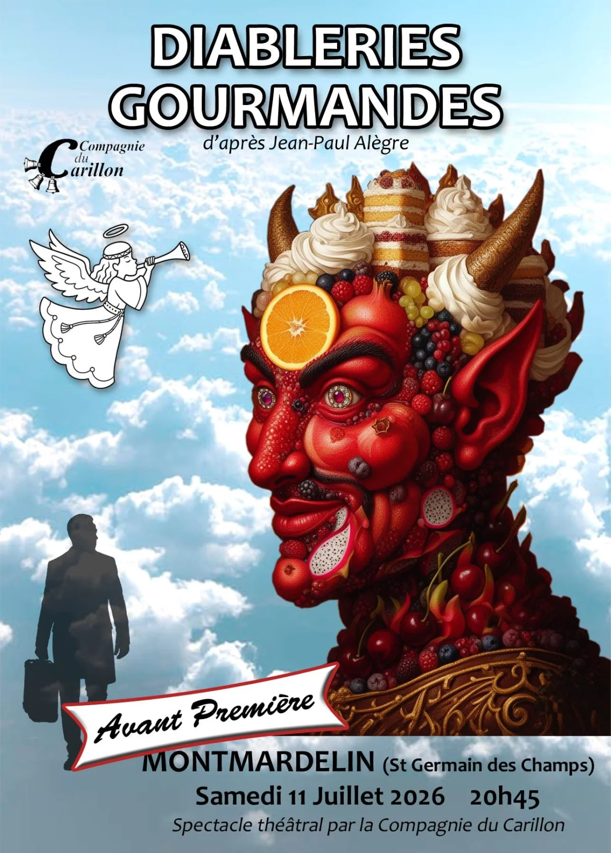 Diableries Gourmandes (en avant-première) par la Compagnie du Carillon – Montmardelin / Saint Germain des Champs (Théâtre au Jardin) (affiche de l’événement)